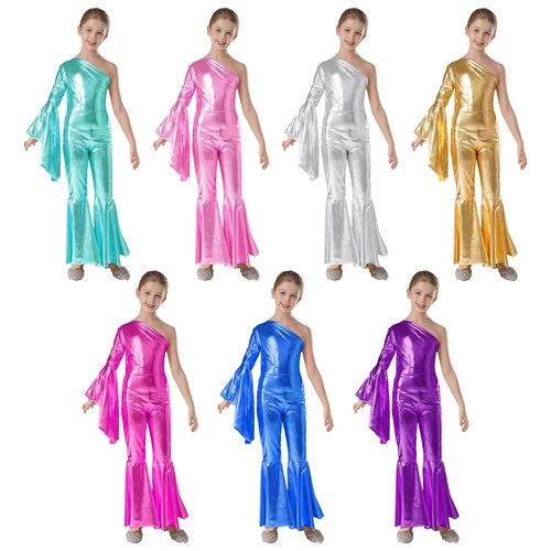 Kids girls metallic shiny 70s - girls,