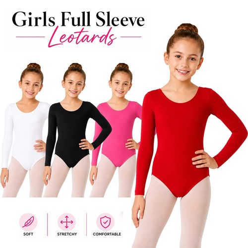 Girls long sleeve leotard - sleeve,